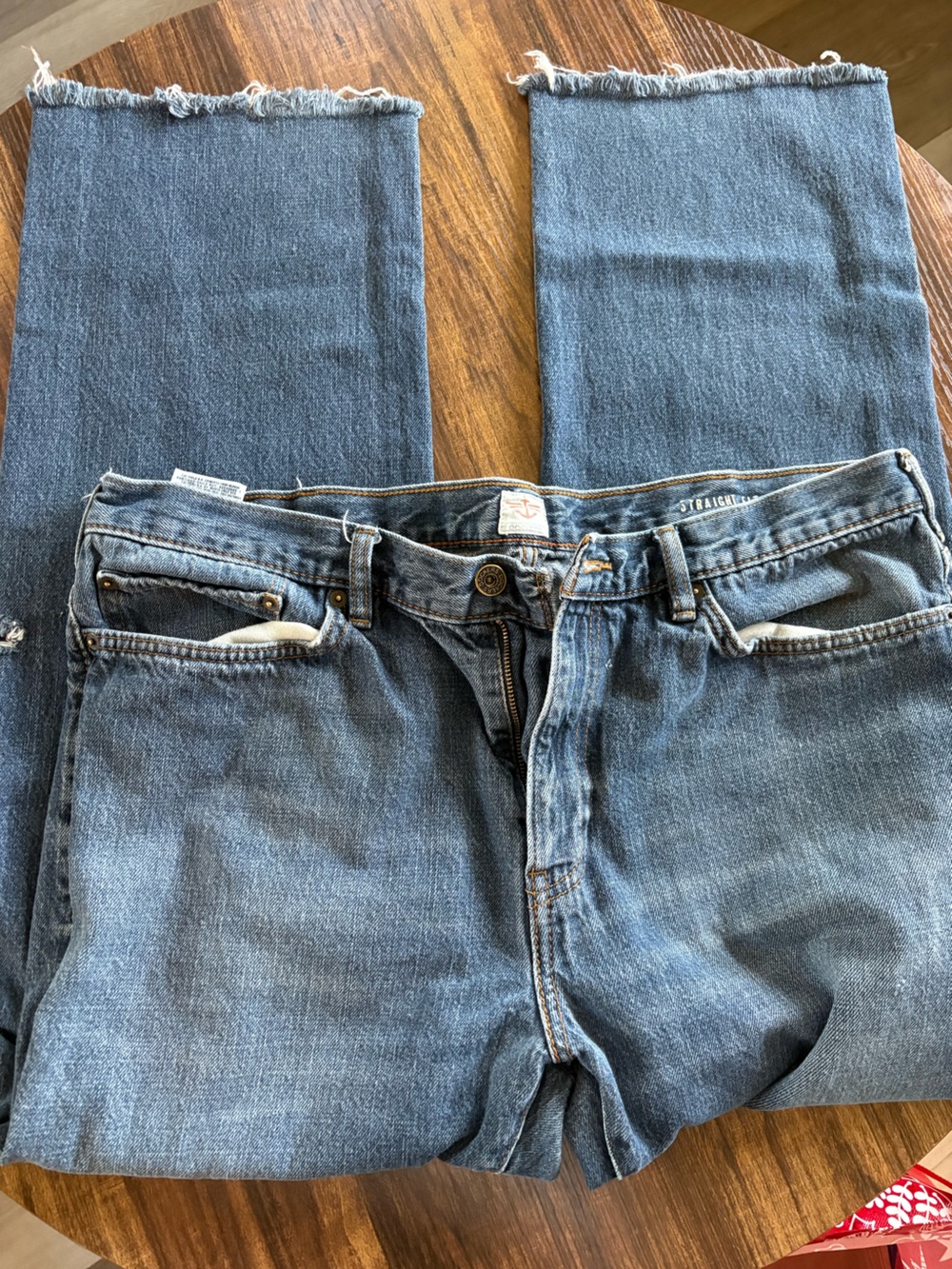 DC Men's Straight Denim Jeans in Faded Blue